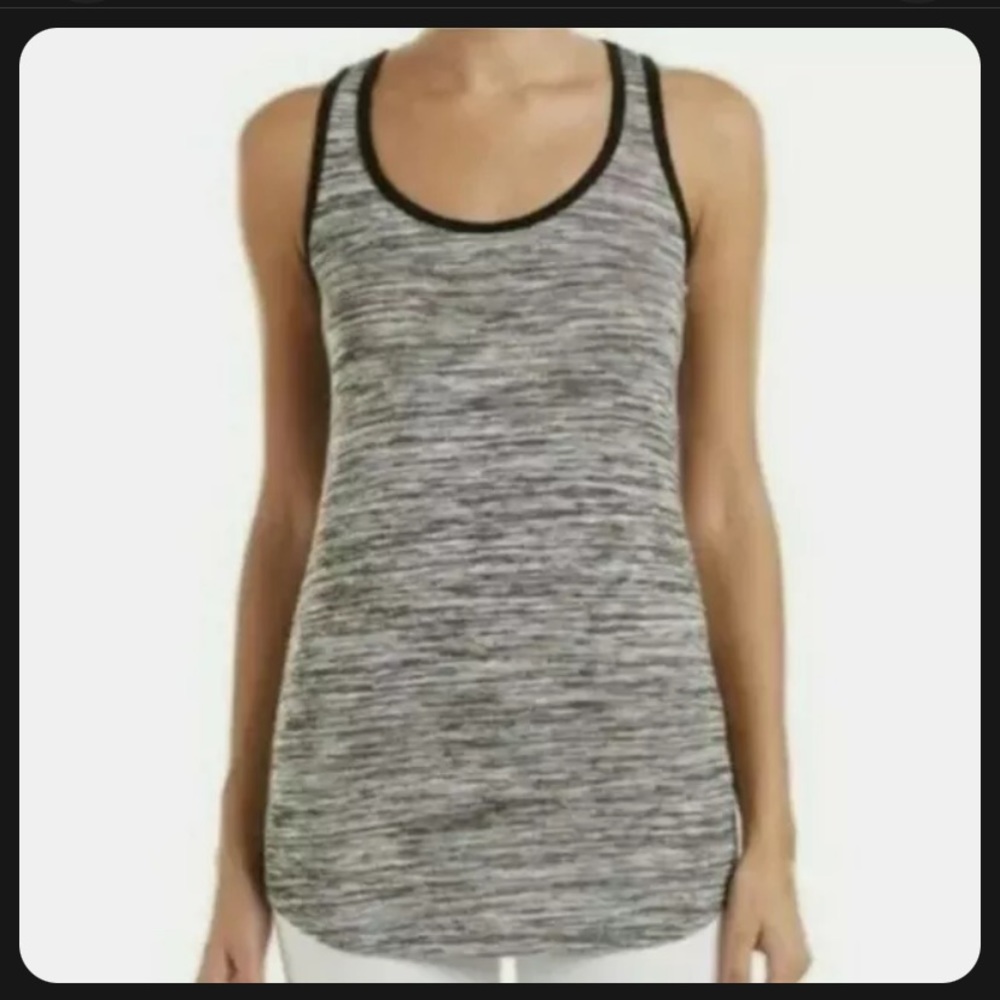 Cabi Womens Horizontal Tank 3085 Gray Black Size Small Racer Back